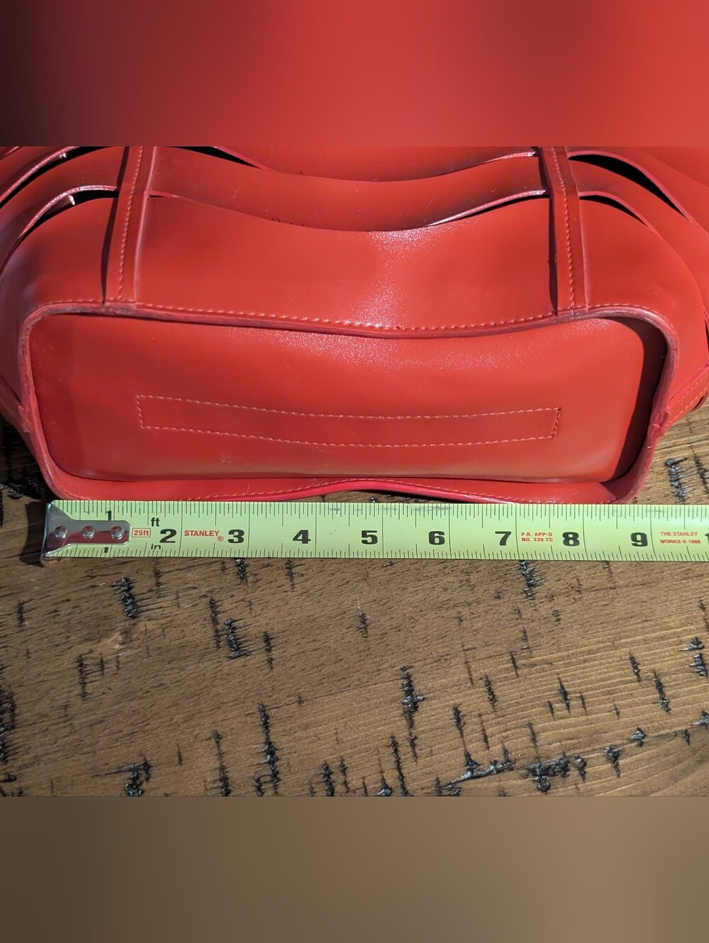 Red Wave Tote With Drawstring - Picture 7 of 10
